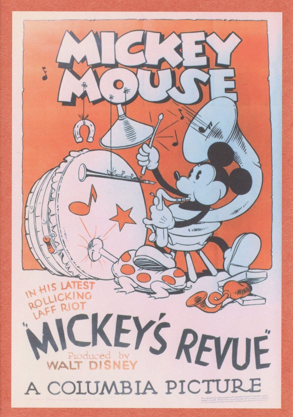 Mickey Mouse Big Band Musical Revue Walt Disney Poster Postcard