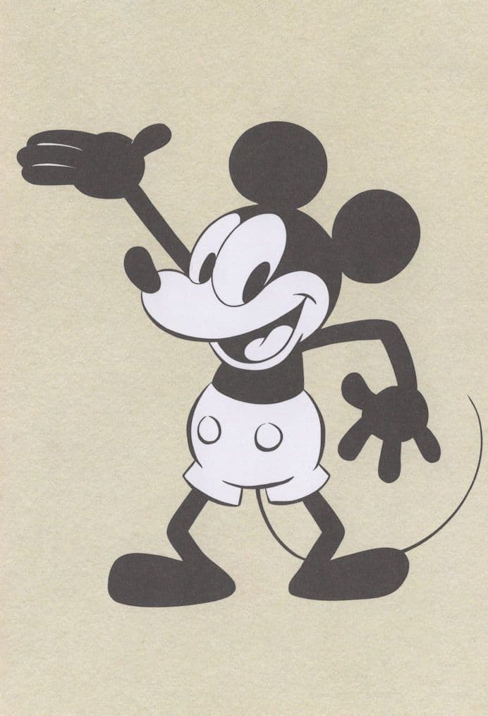 Mickey Mouse Early History Artist Painting Walt Disney Postcard