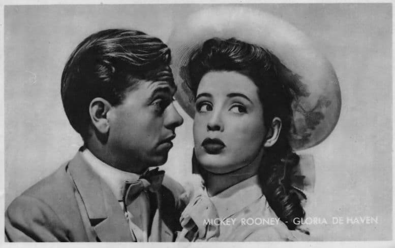 Mickey Rooney Gloria De Haven Rare Kwatta Belgium Postcard Size Film Photo