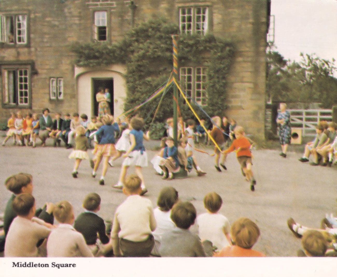 Middleton Square London Maypole Morris Dancing Postcard