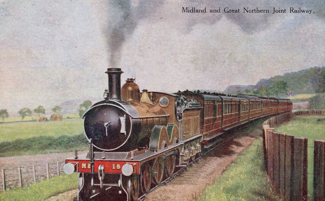 Midland & Great Northern Joint Railway 1929 Express Train Alpha Postcard