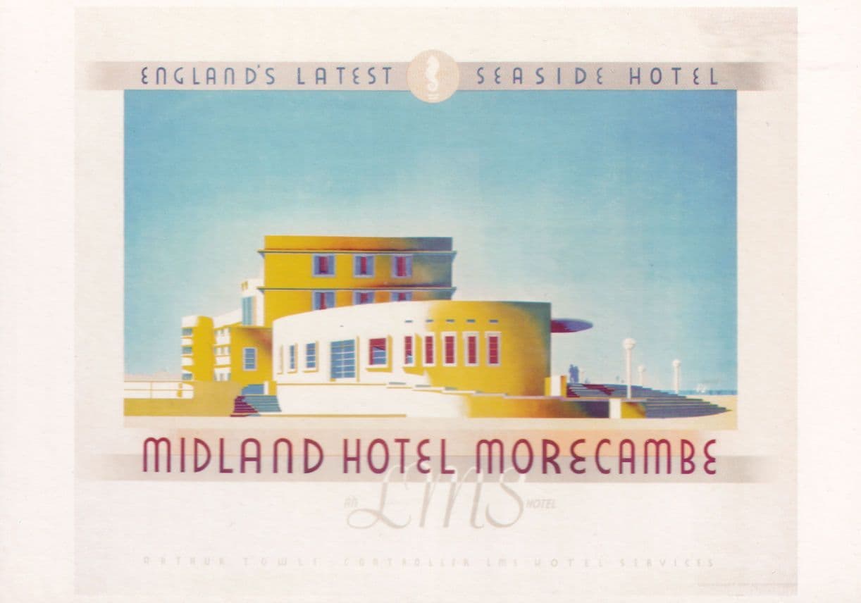 Midland Hotel Morecambe 1933 Poster Postcard
