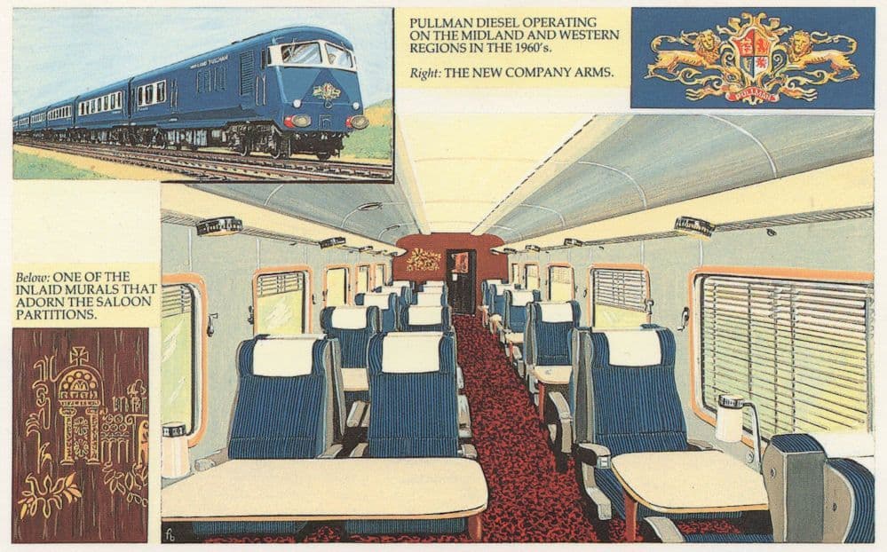 Midland & Western Railways Company Saloon Arms Mural Train Postcard