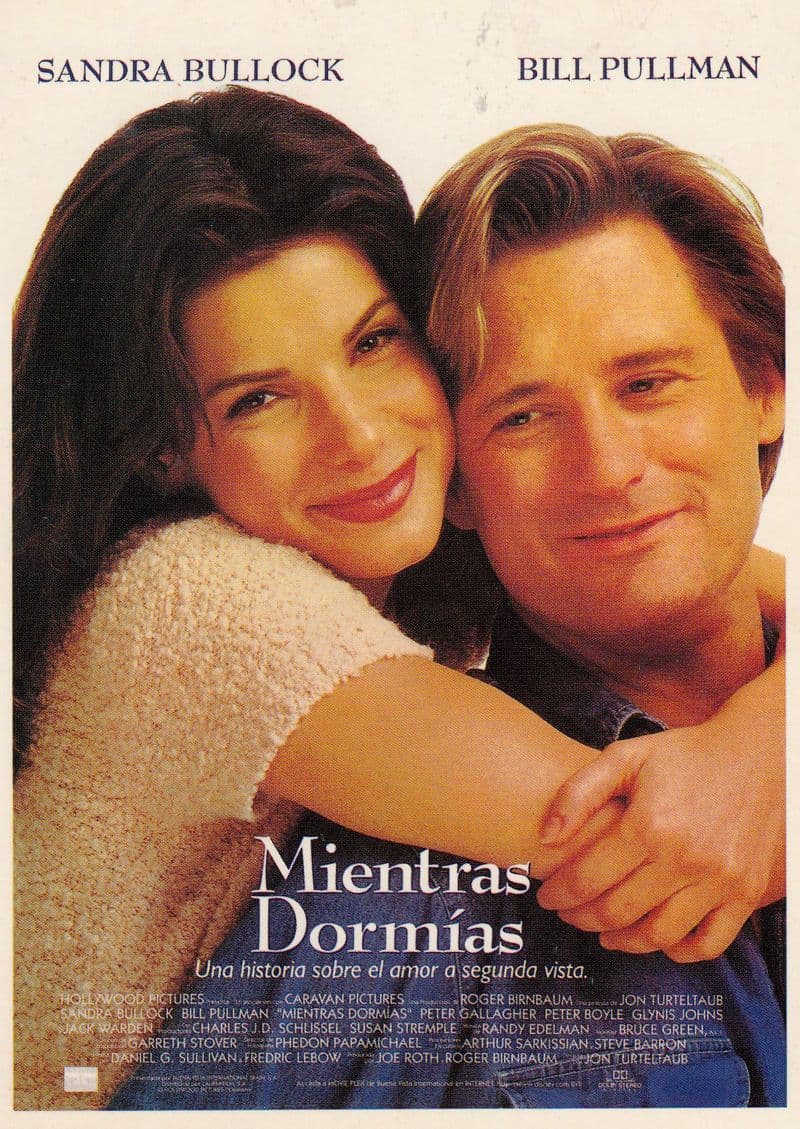 Mientras Dormias Sandra Bullock Bill Pullman Poster Art Rare Spanish Postcard