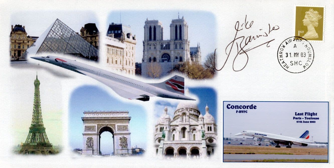 Mike Bannister Concorde Filton To Toulouse LTD TO 22 Hand Signed FDC
