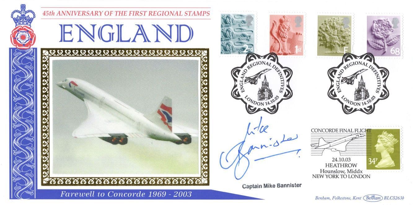 Mike Bannister Farewell To Concorde London 2003 Hand Signed FDC