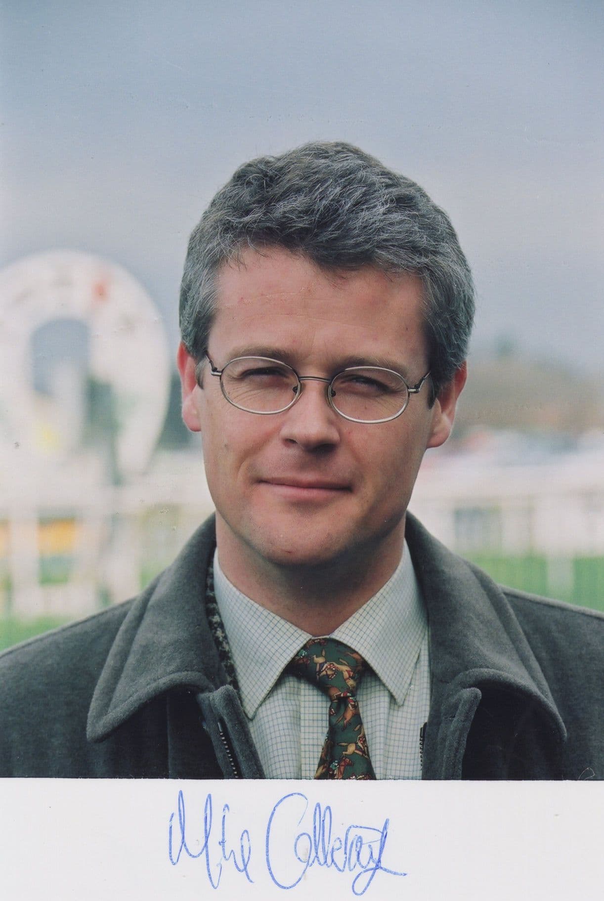 Mike Cattermole Channel 4 Horse Racing Hand Signed Photo