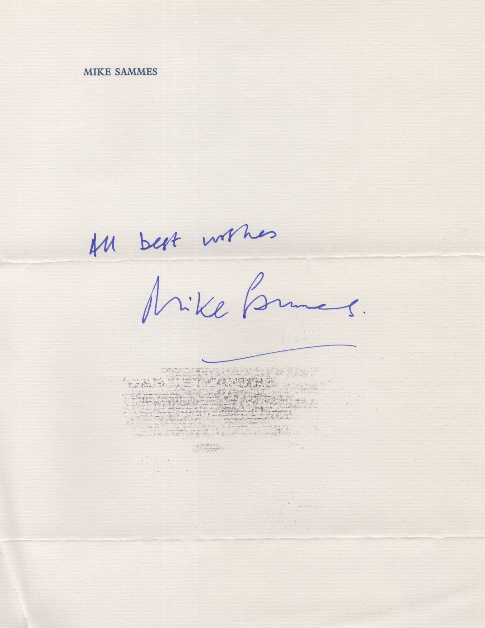 Mike Sammes of Gerry Anderson Disney Beatles Music Hand Signed Autograph