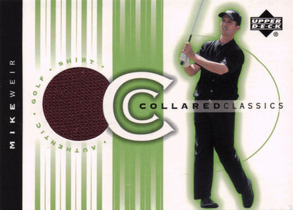 Mike Weir Collared Classics Golf Shirt Relic Upper Deck 2003 Card