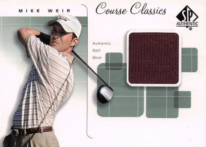Mike Weir Course Classics 2002 Authentic Worn PGA Tour Golf Shirt Card