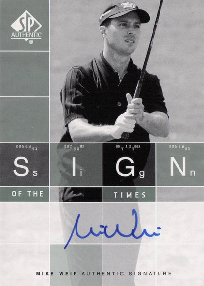 Mike Weir Sign Of The Times Hand Signed 2002 SP Golf Autograph Card