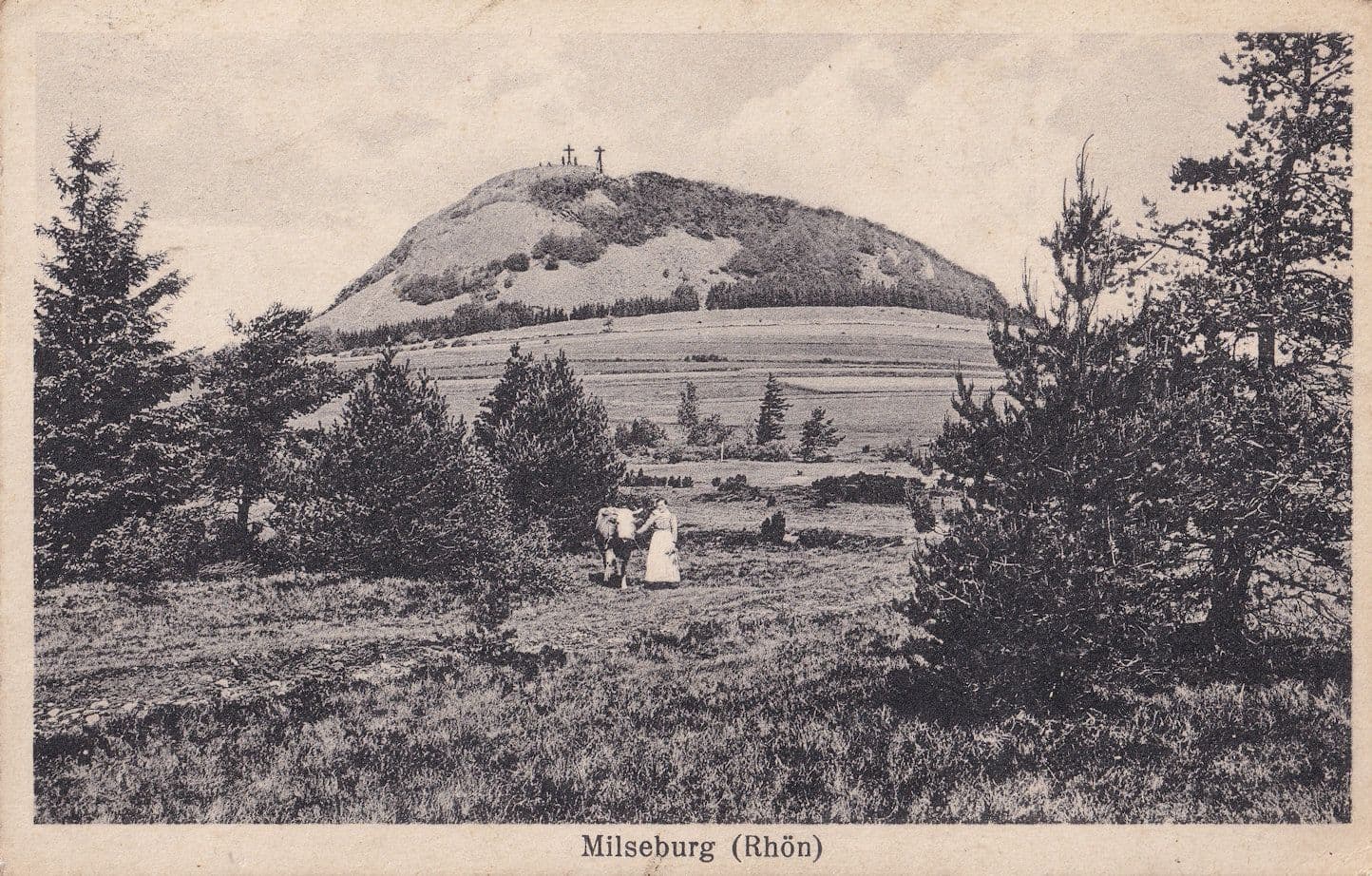 Milesburg Rhon Woman Farmer Antique German Postcard