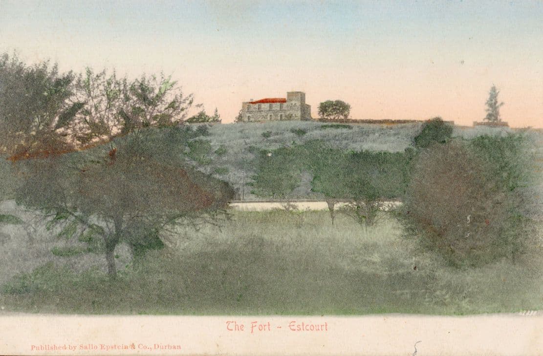 Military Fort at Estcourt South Africa Old Postcard