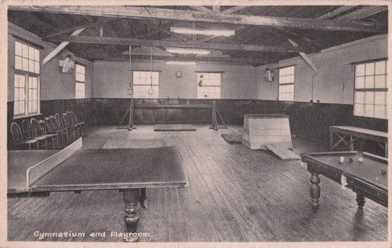 Military Gymnasium Playroom Snooker Table Hampton Middlesex Old Postcard