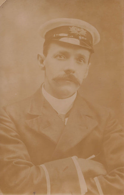 Military Real Soldier Photo & Hand Sketch Reverse Postcard