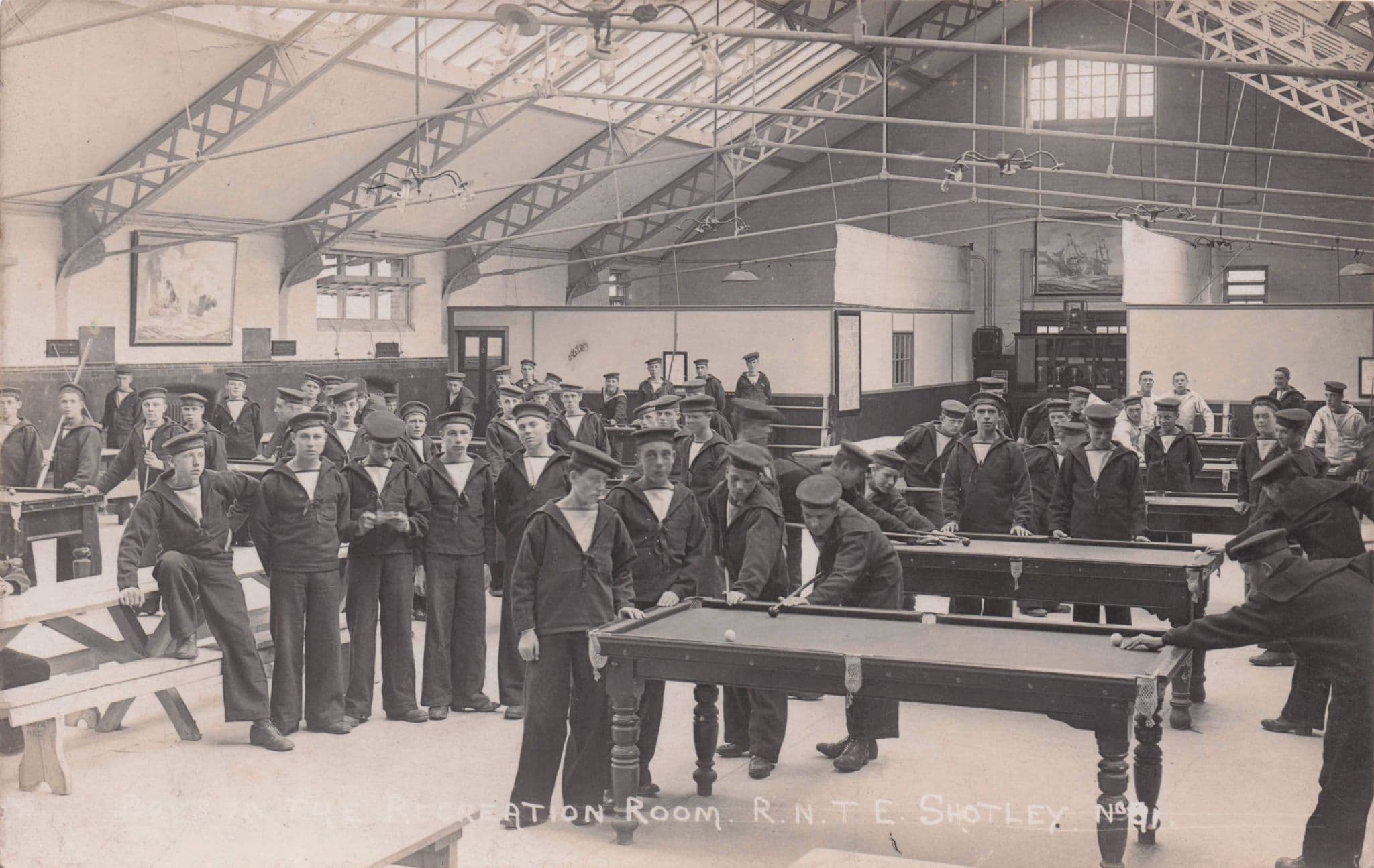 Military Recreation Room RNTD Shotley Suffolk Old RPC Postcard
