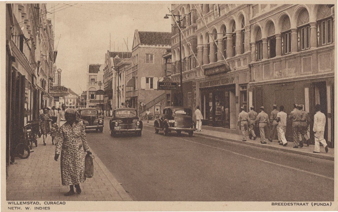 Military Soldiers at Willemstad Curacao Wild Fashion Old Dutch Postcard