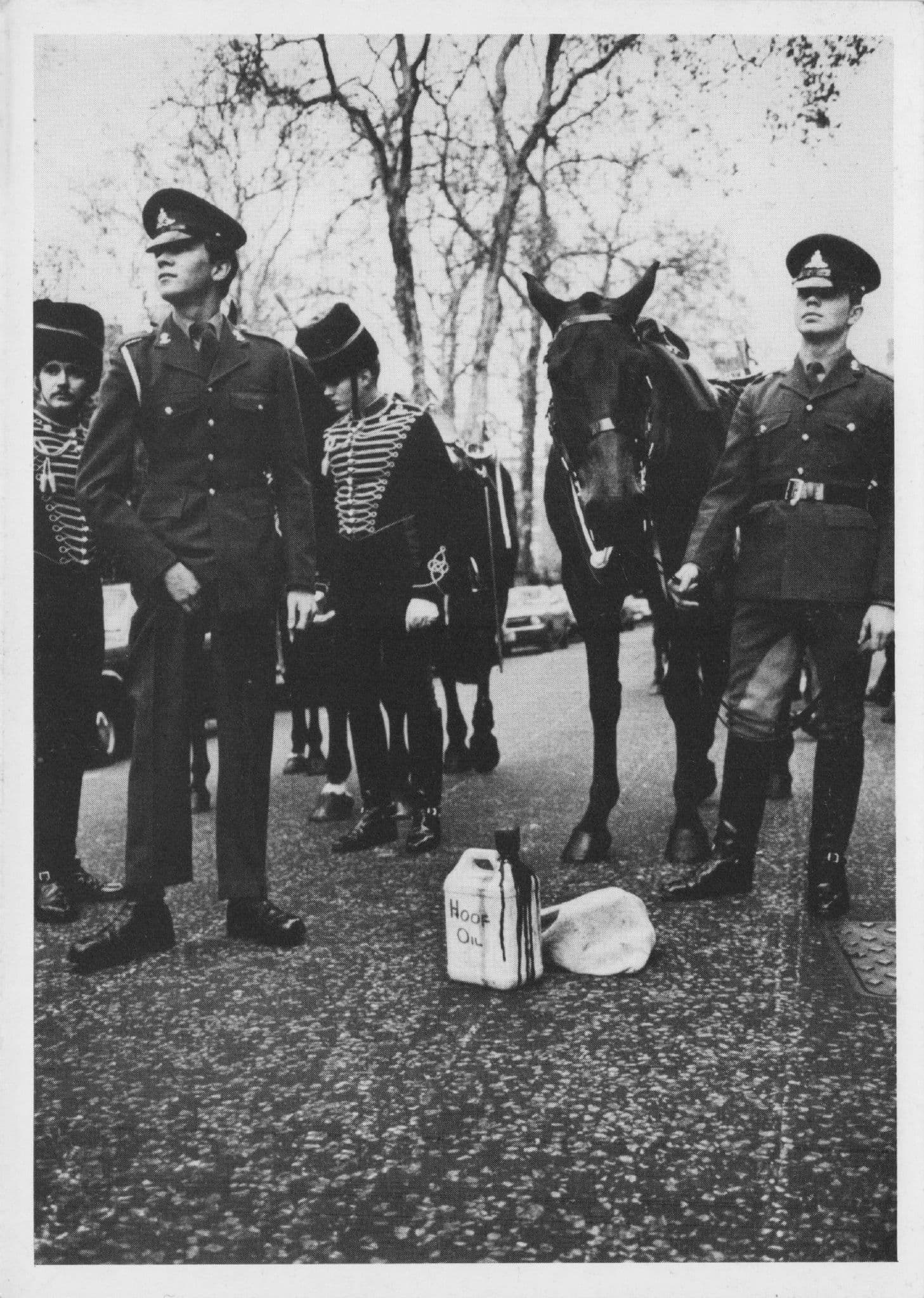 Military Soldiers Royal Horse Hoof Oil London Photo Postcard