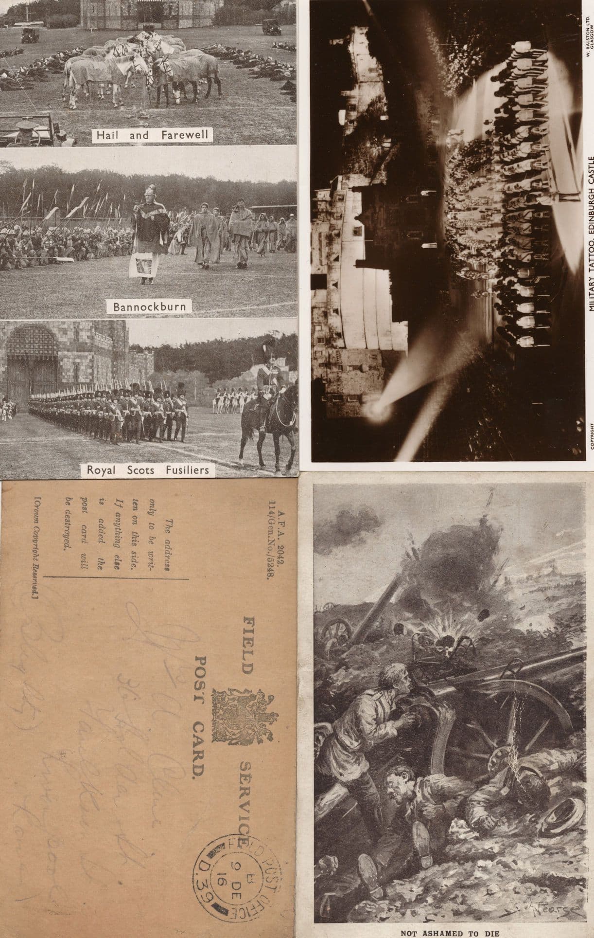 Military Tattoo Royal Scots Edinburgh WW1 Russia 4x Old Postcard s