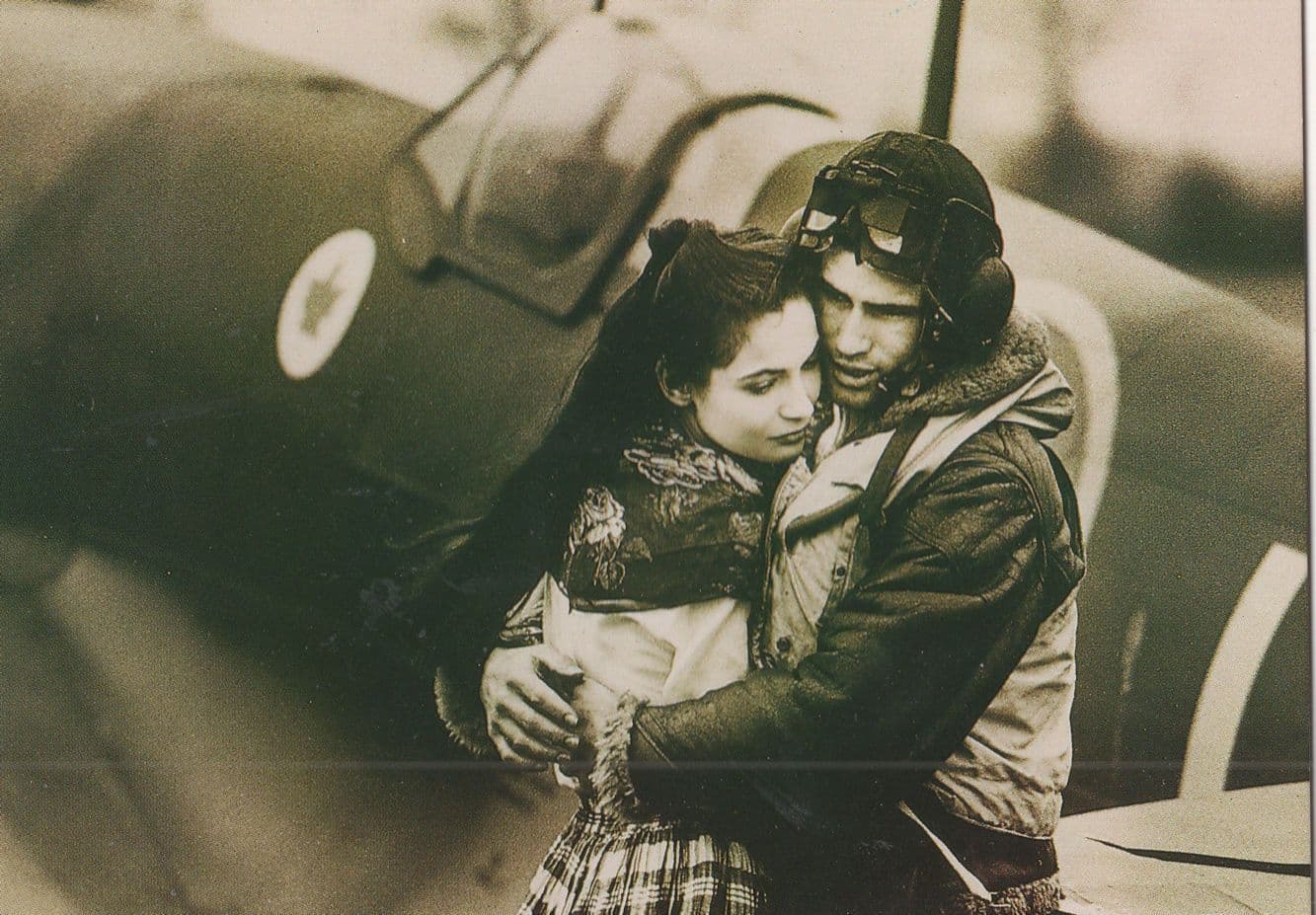 Military War Plane Pilot Reunited With Girlfriend Photo Postcard