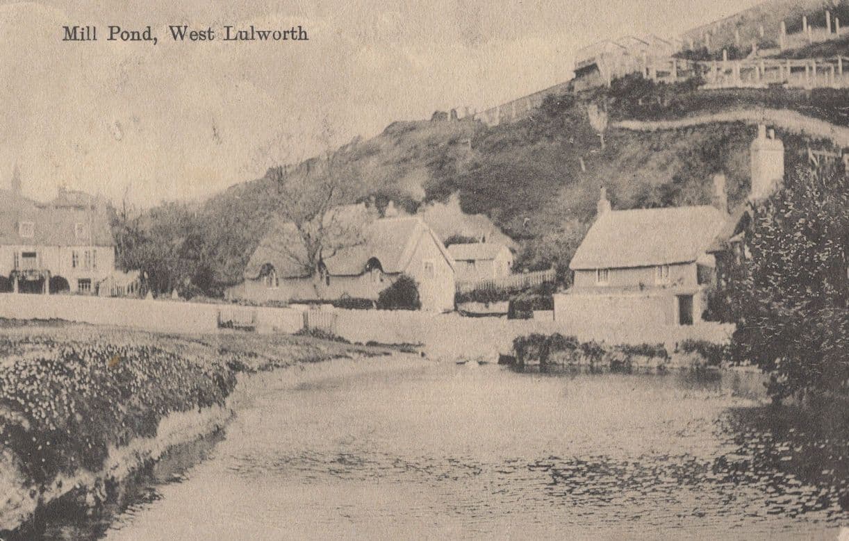 Mill Pond West Lulworth 1910 Hotel Visitor Dorset Antique Postcard