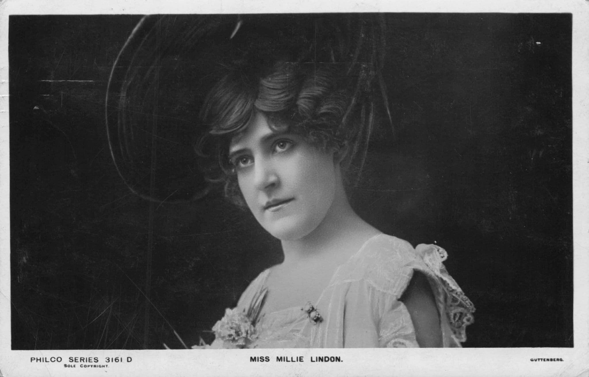Millie Linden Edwardian Actress Real Photo Postcard