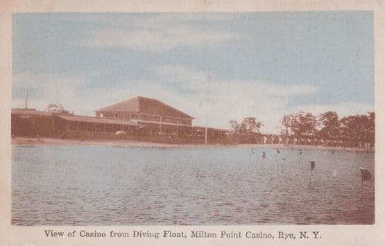 Milton Point Casino from Diving Float Rye New York Postcard