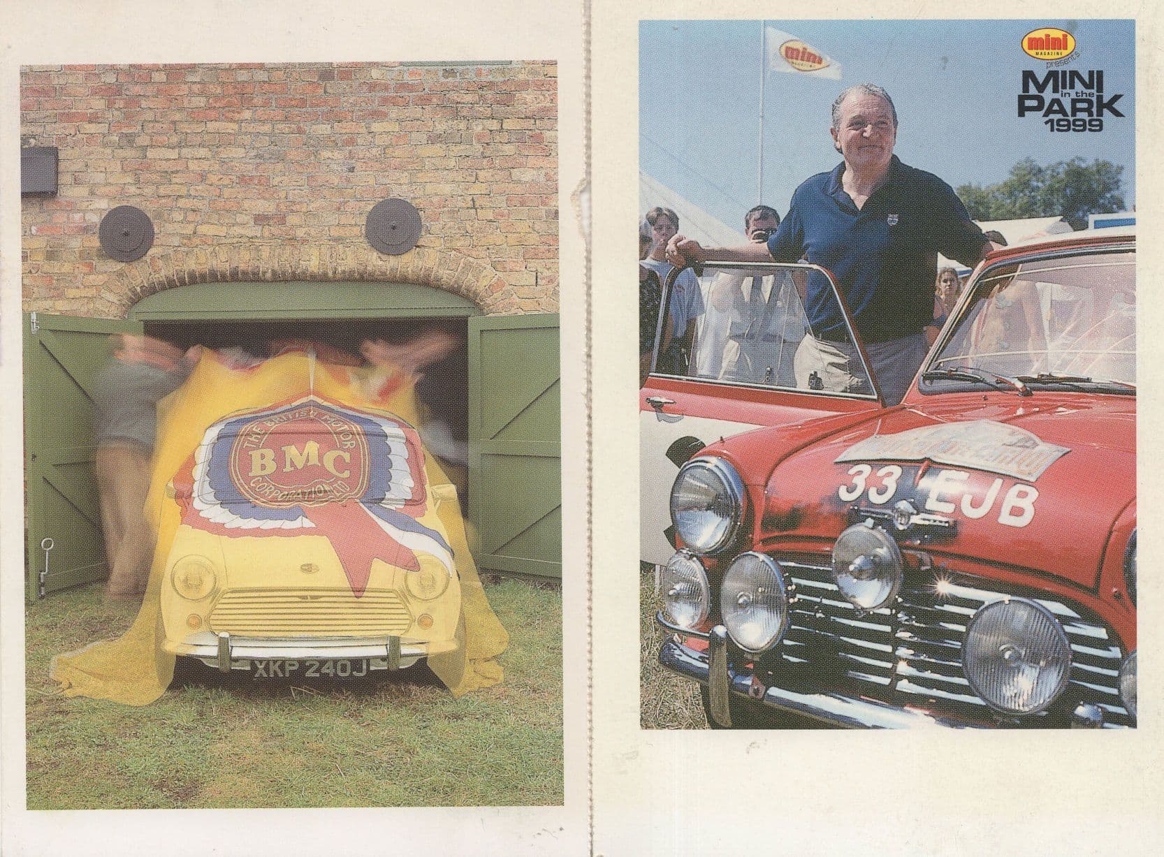 Mini Classic Cars In The Park 1999 & 1997 2x Postcard s