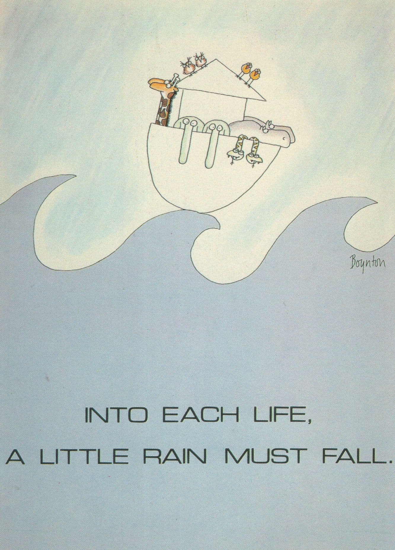 Miniature Noahs Ark Weather Comic Postcard