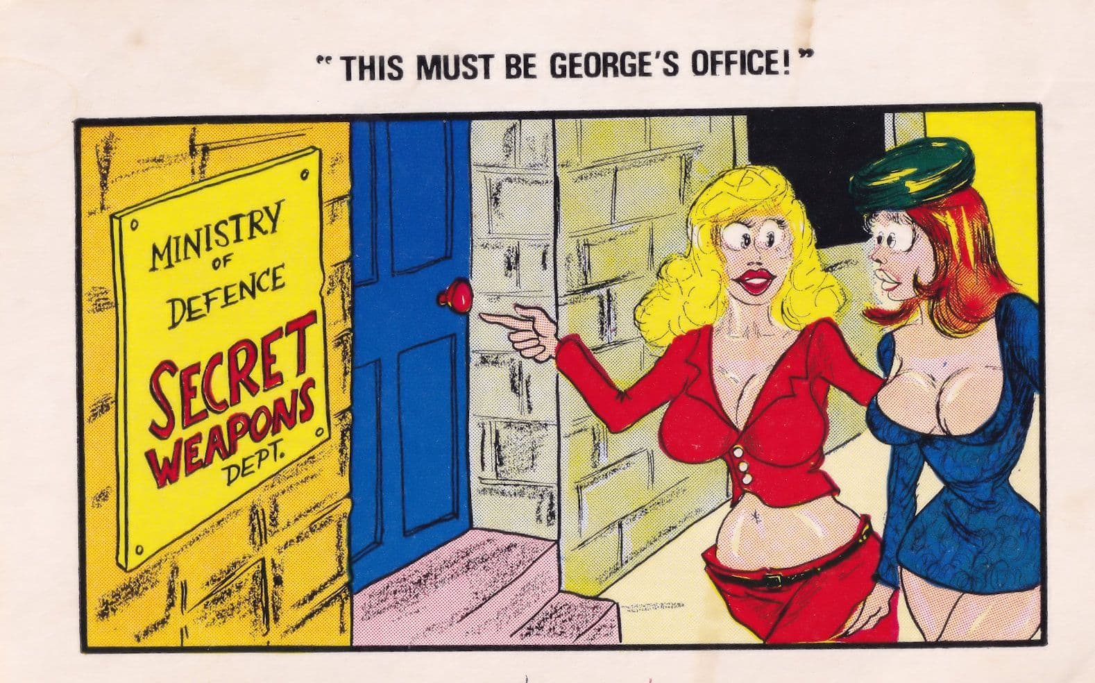 Ministry Of Defence Secret Military Weapon Comic Postcard