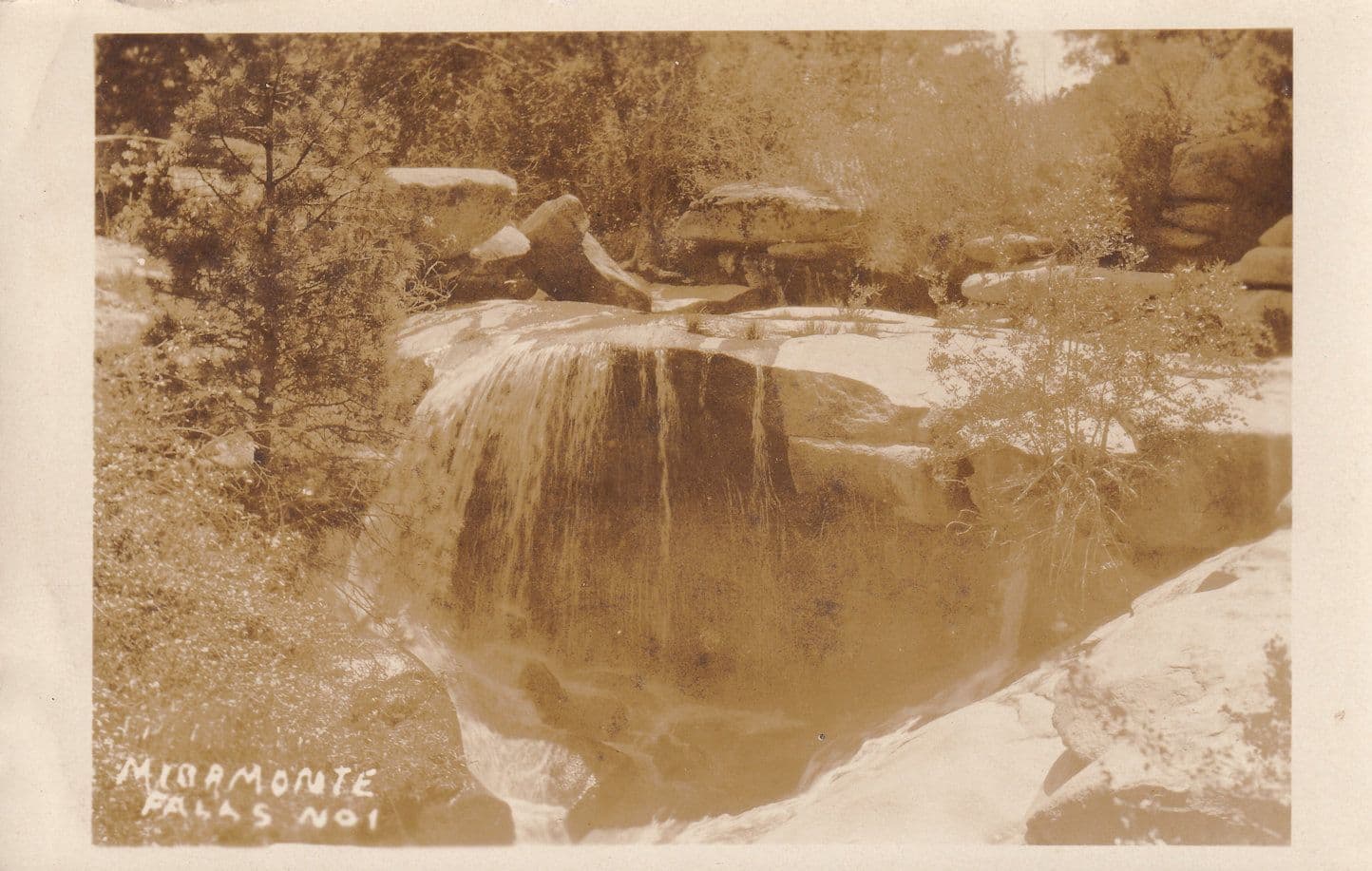 Miramonte Falls California Old Real Photo USA Postcard