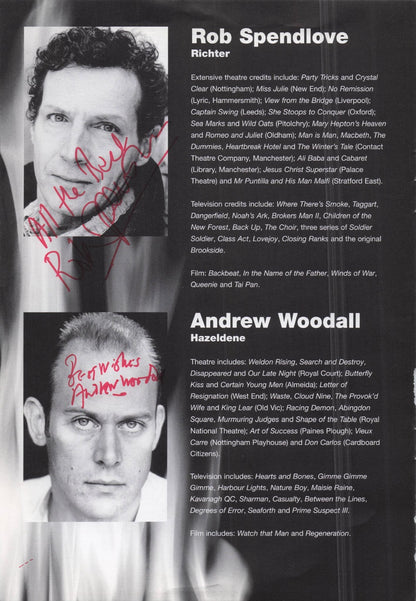 Miranda Pleasence Of Donald John Gordon-Sinclair 4x Hand Signed Theatre Page