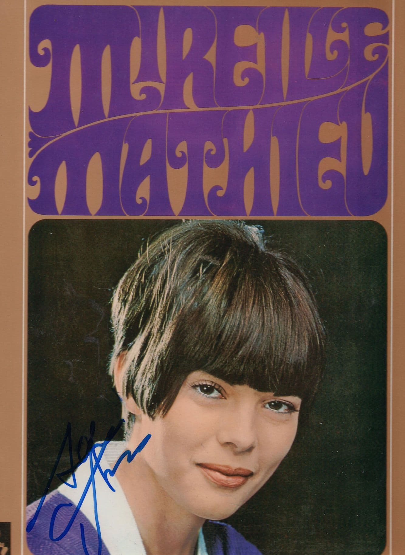 Mireille Mathieu French Music Singer 10x8 Large Hand Signed Photo