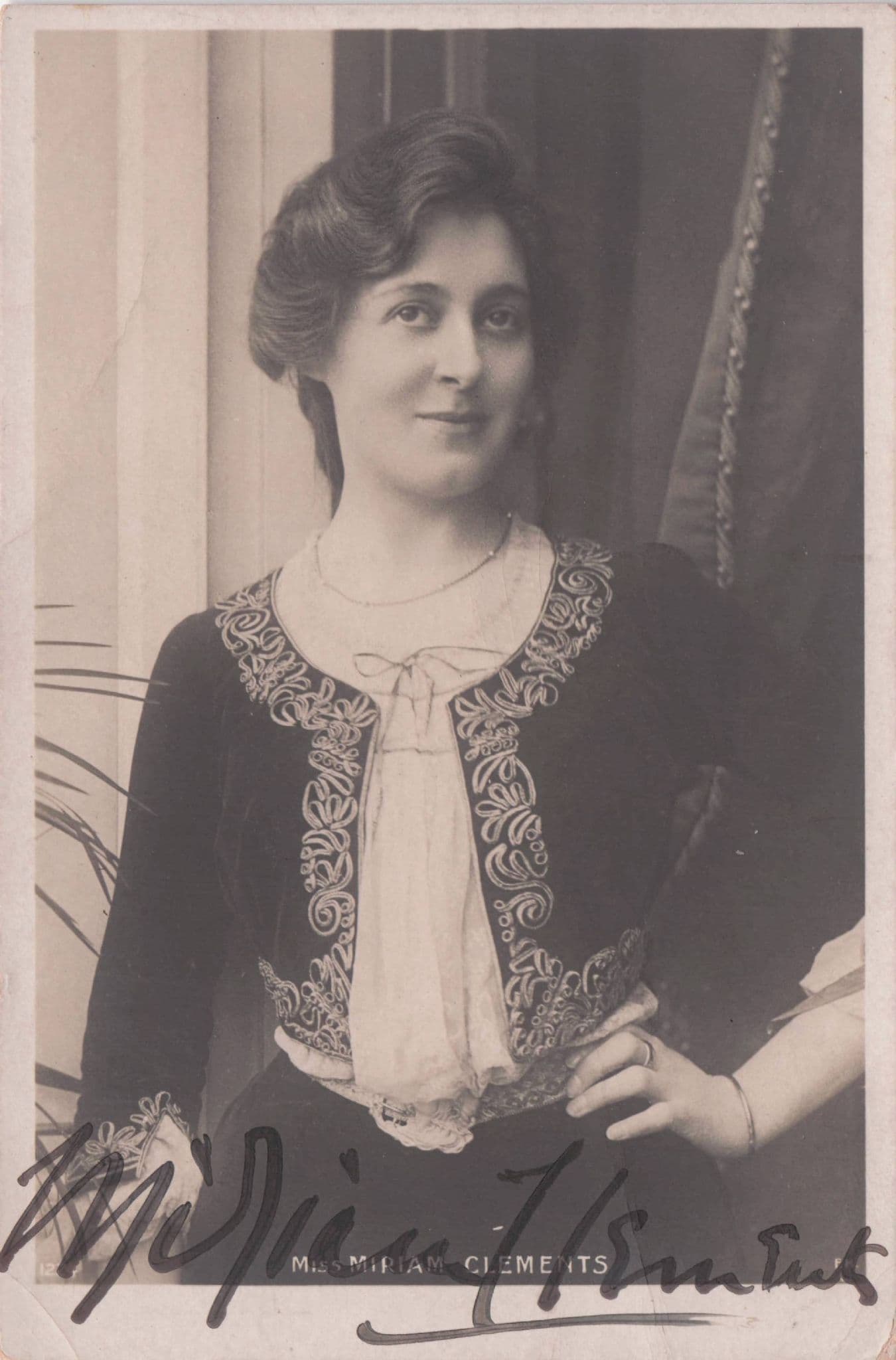 Miriam Clements Margate Victorian Actress Hand Signed Postcard