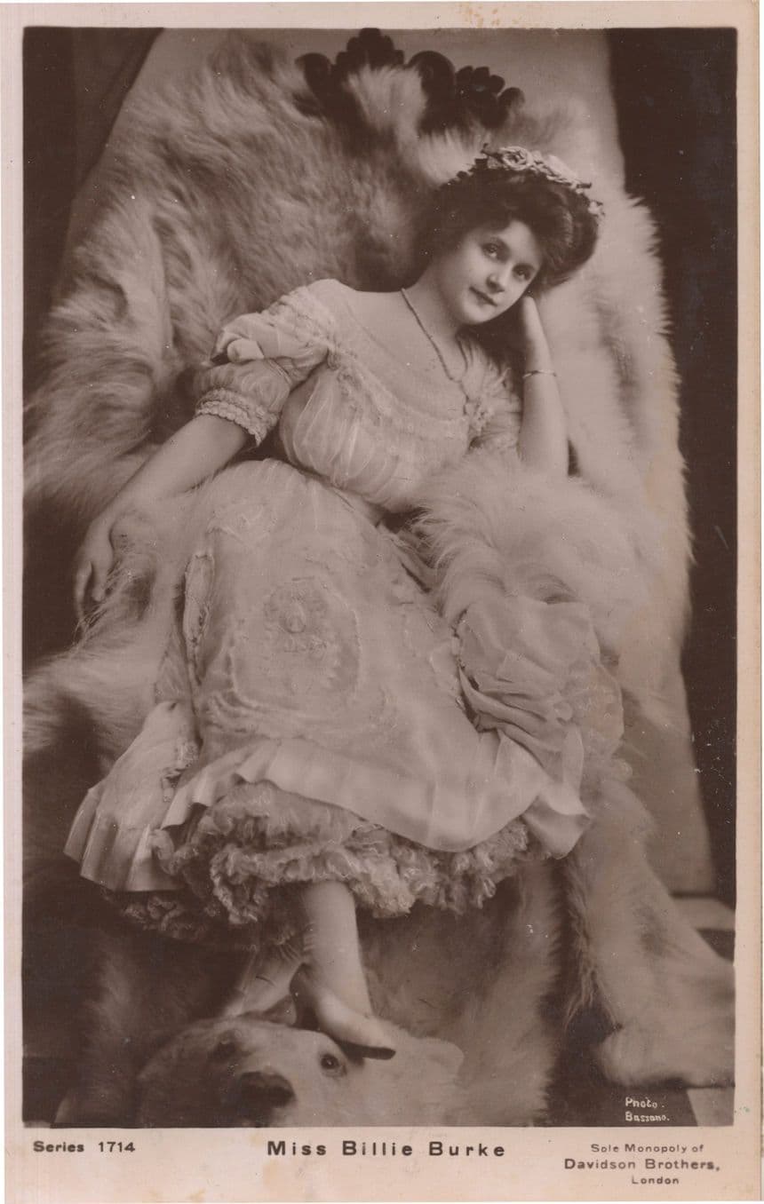 Miss Billie Burke Actress Taxidermy Actress Old Rare Postcard