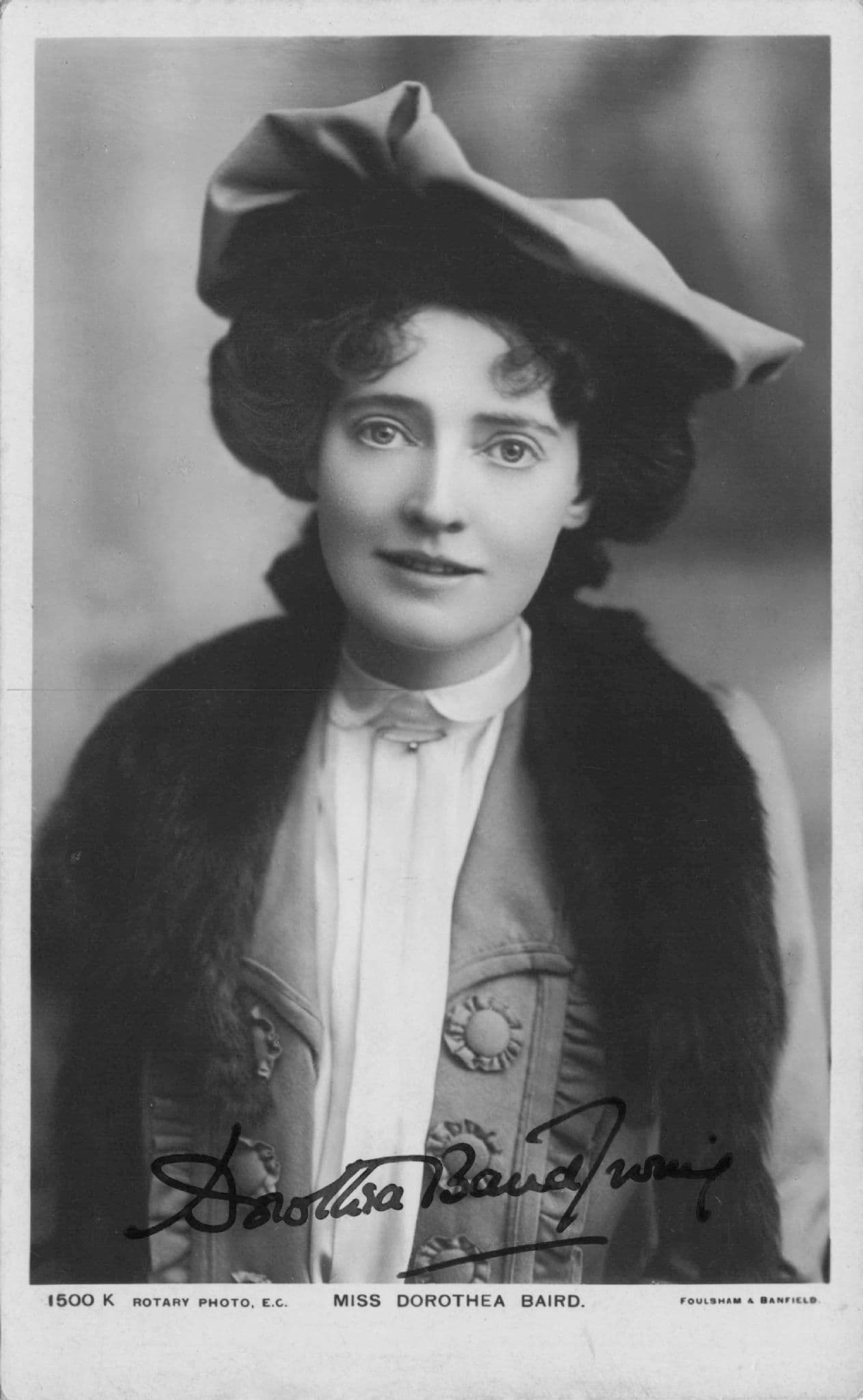 Miss Dorothea Baird Edwardian Actress Antique Hand Signed Postcard