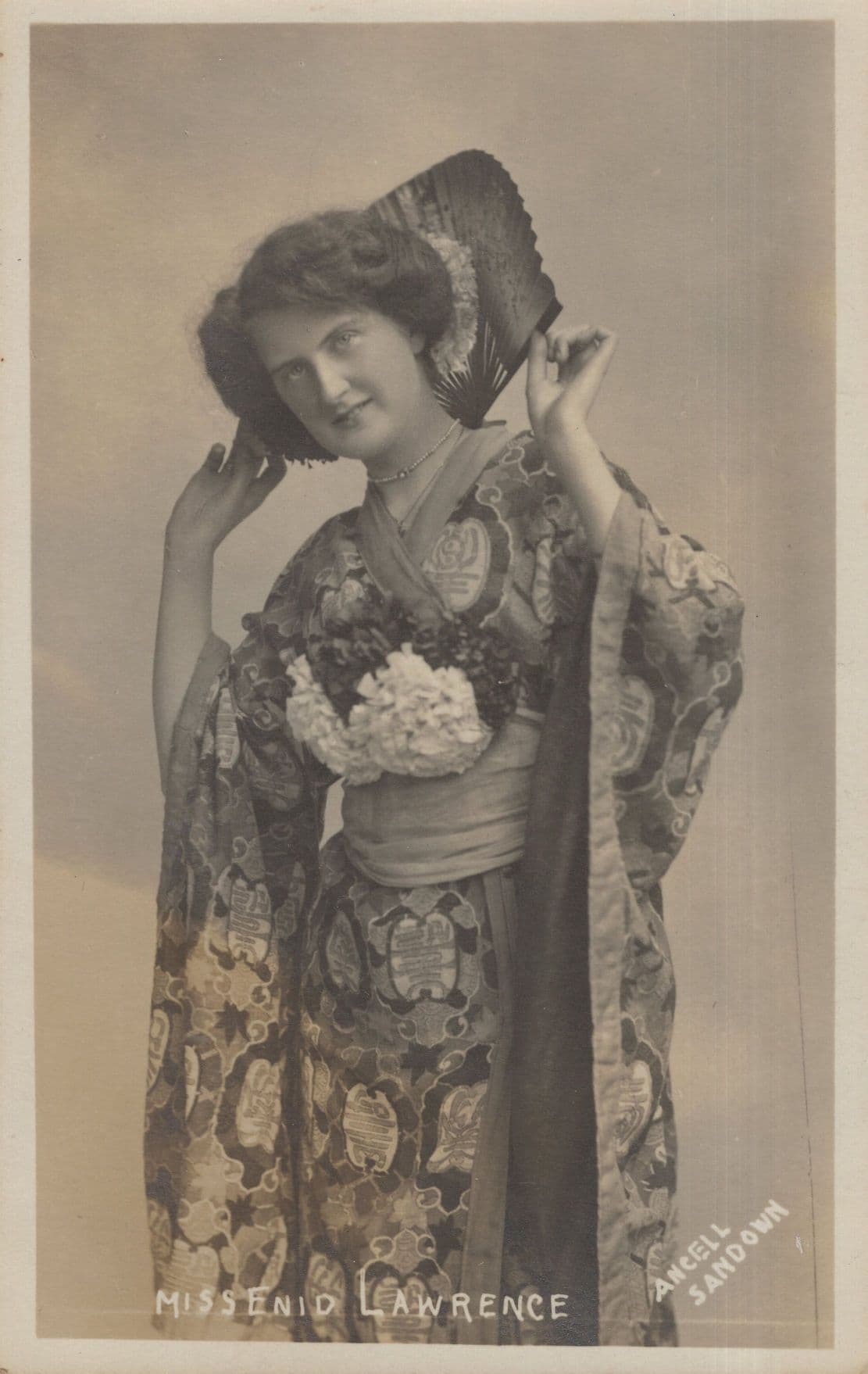 Miss Enid Lawrence Edwardian Actress RR Pattinson Sandown Old Postcard