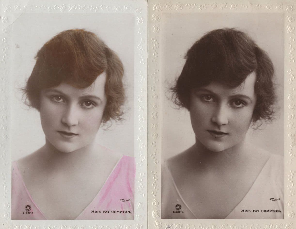 Miss Fay Compton As Young Child 2x Rotary RPC Postcard s