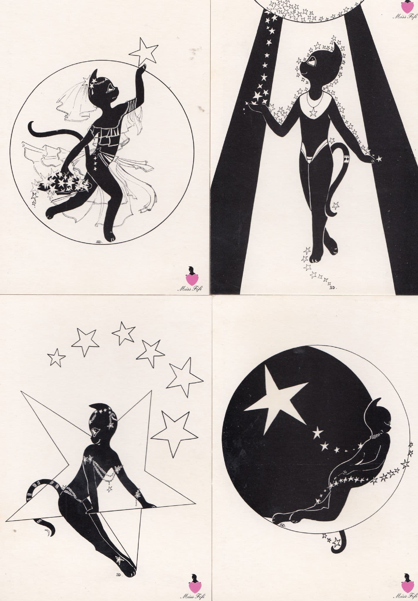 Miss Fifi Cat In A Circus 4x Injured Cat Spanish Fundraising Postcard s