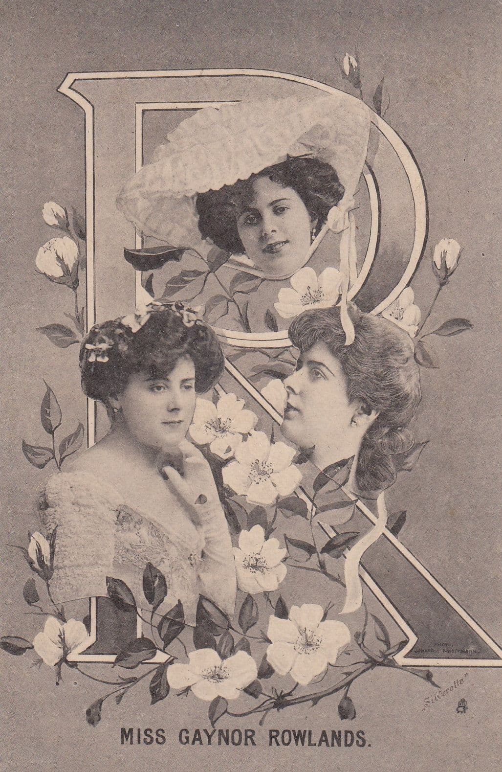Miss Gaynor Rowlands Big Letter Real Photo Postcard