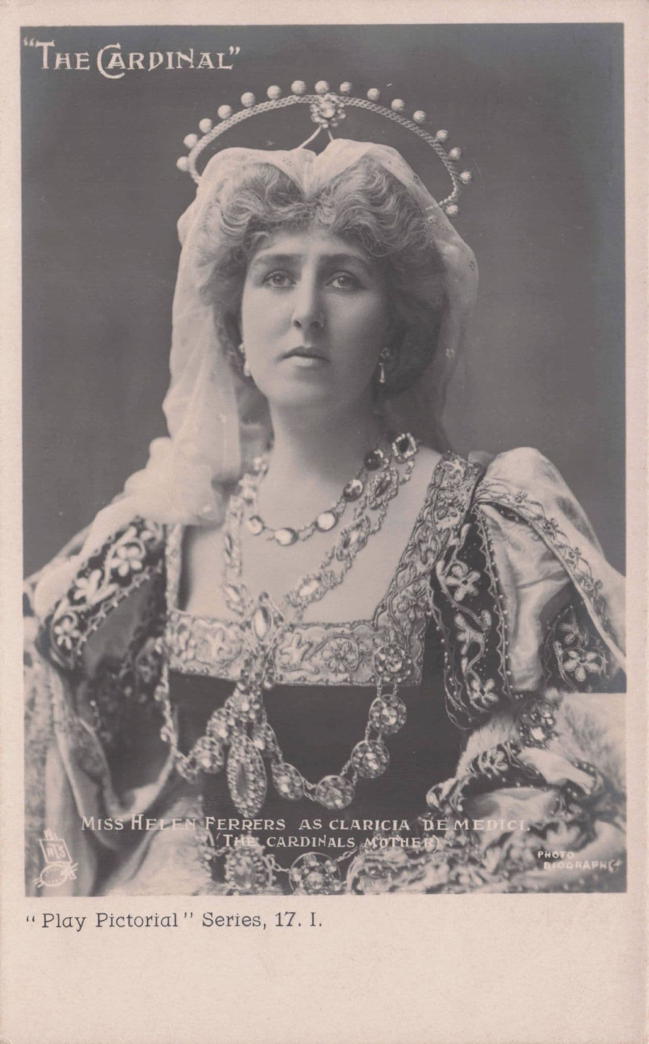 Miss Helen Ferrers in The Cardinal's Mother Antique Theatre Postcard