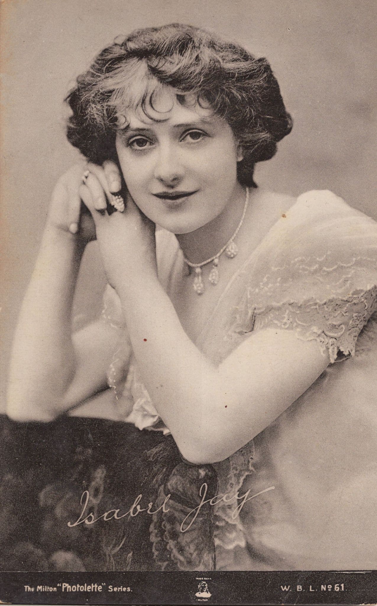 Miss Isabel Jay Milton Facimile Signed Actress Rare Postcard
