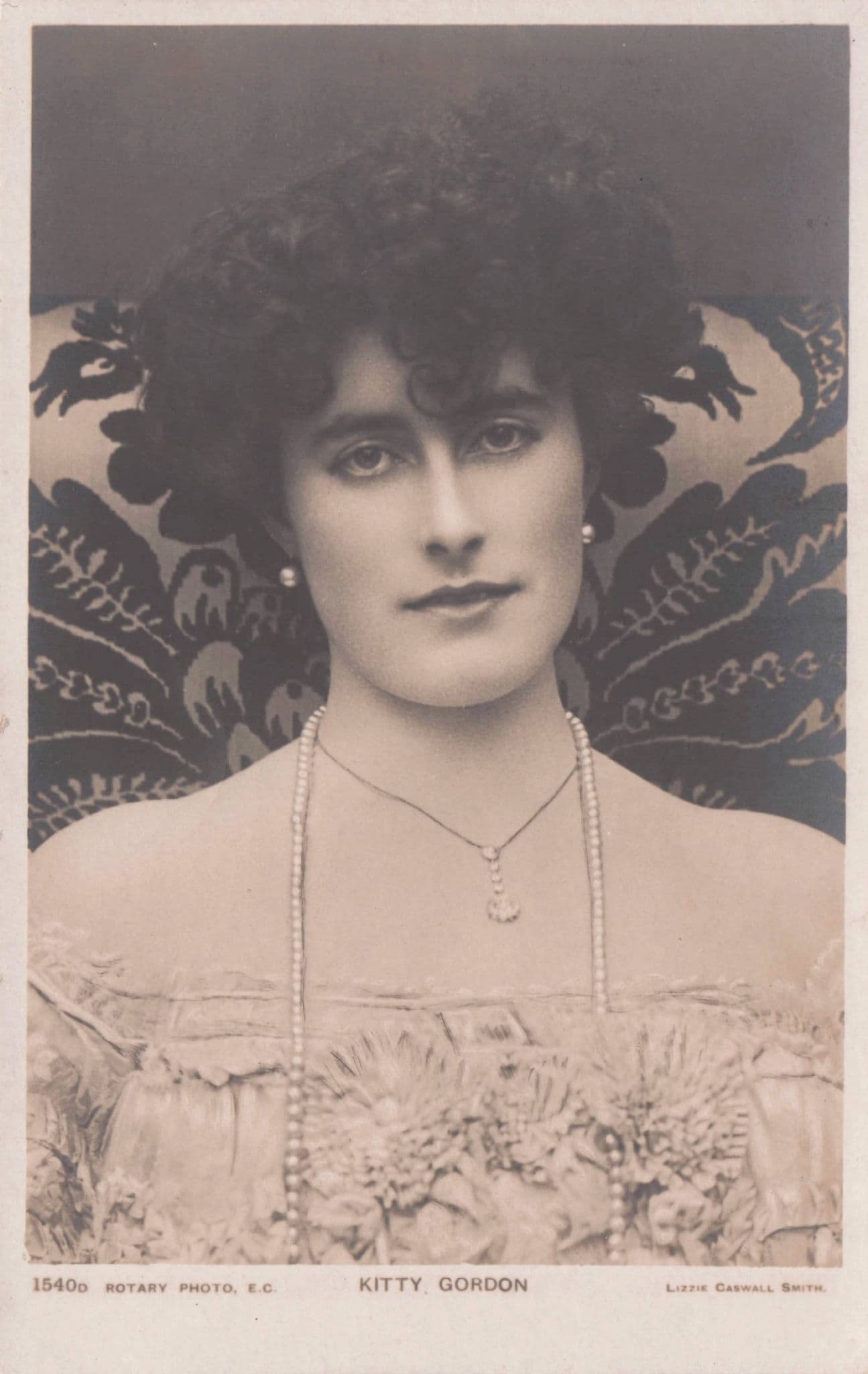 Miss Kitty Gordon Edwardian Actress Sofa As Hat Rotary Rare Postcard
