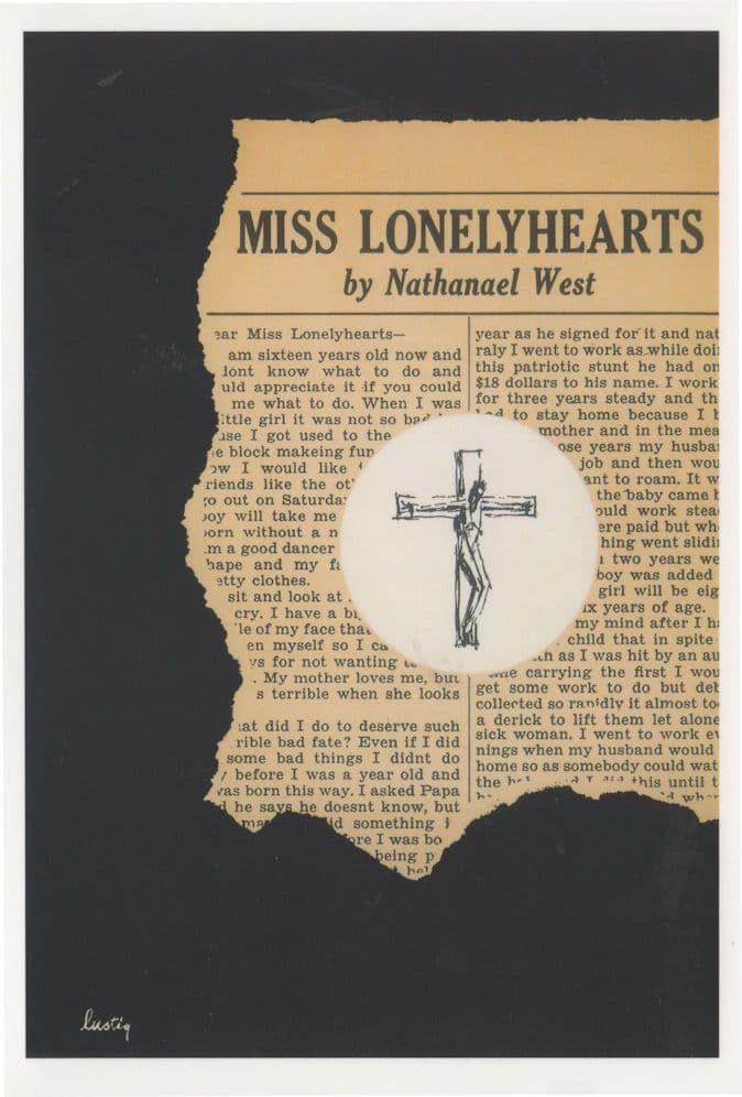 Miss Lonelyhearts Nathanael West 1953 Book Postcard