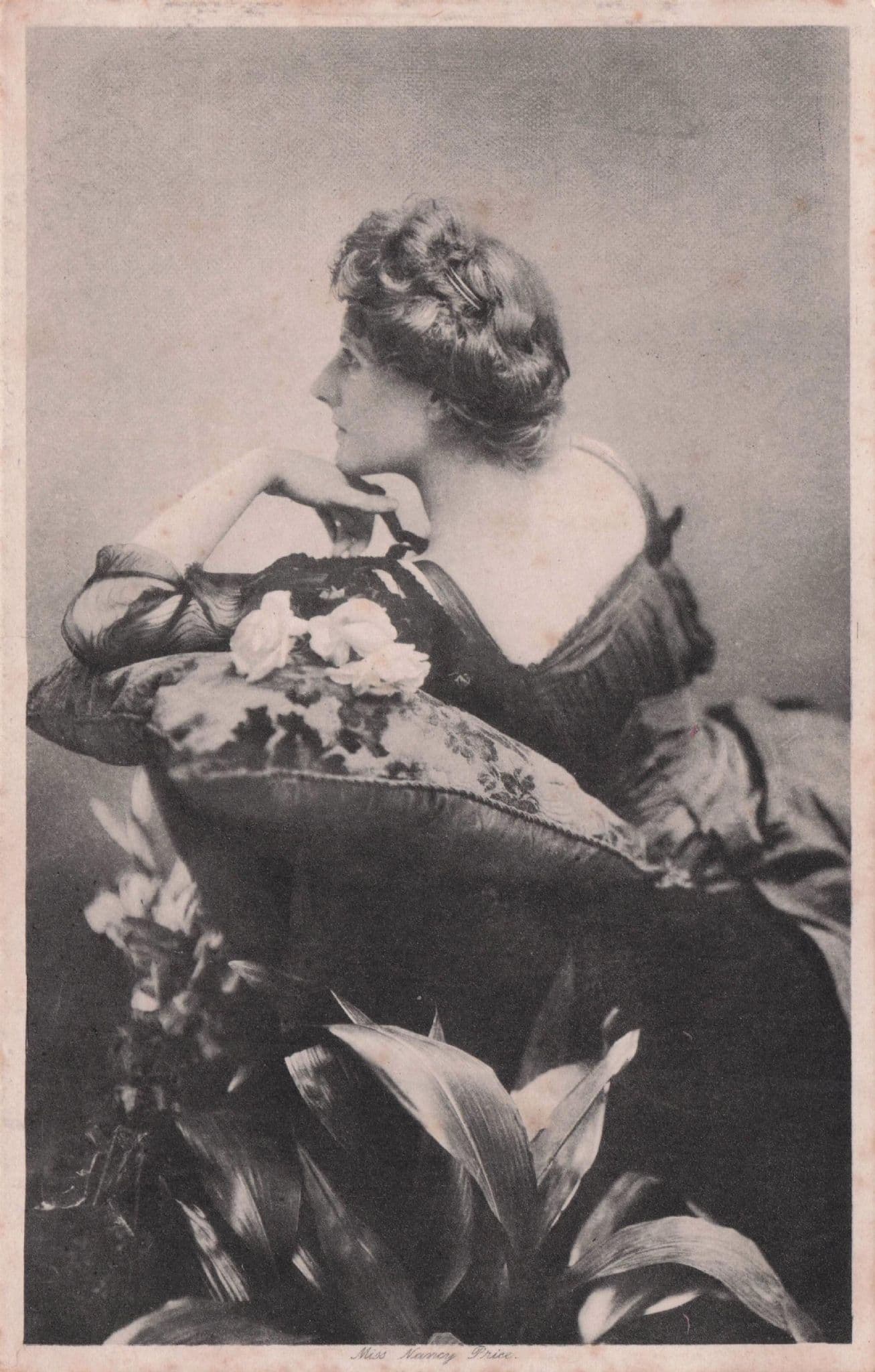 Miss Nancy Price Edwardian Actress Antique Old Postcard