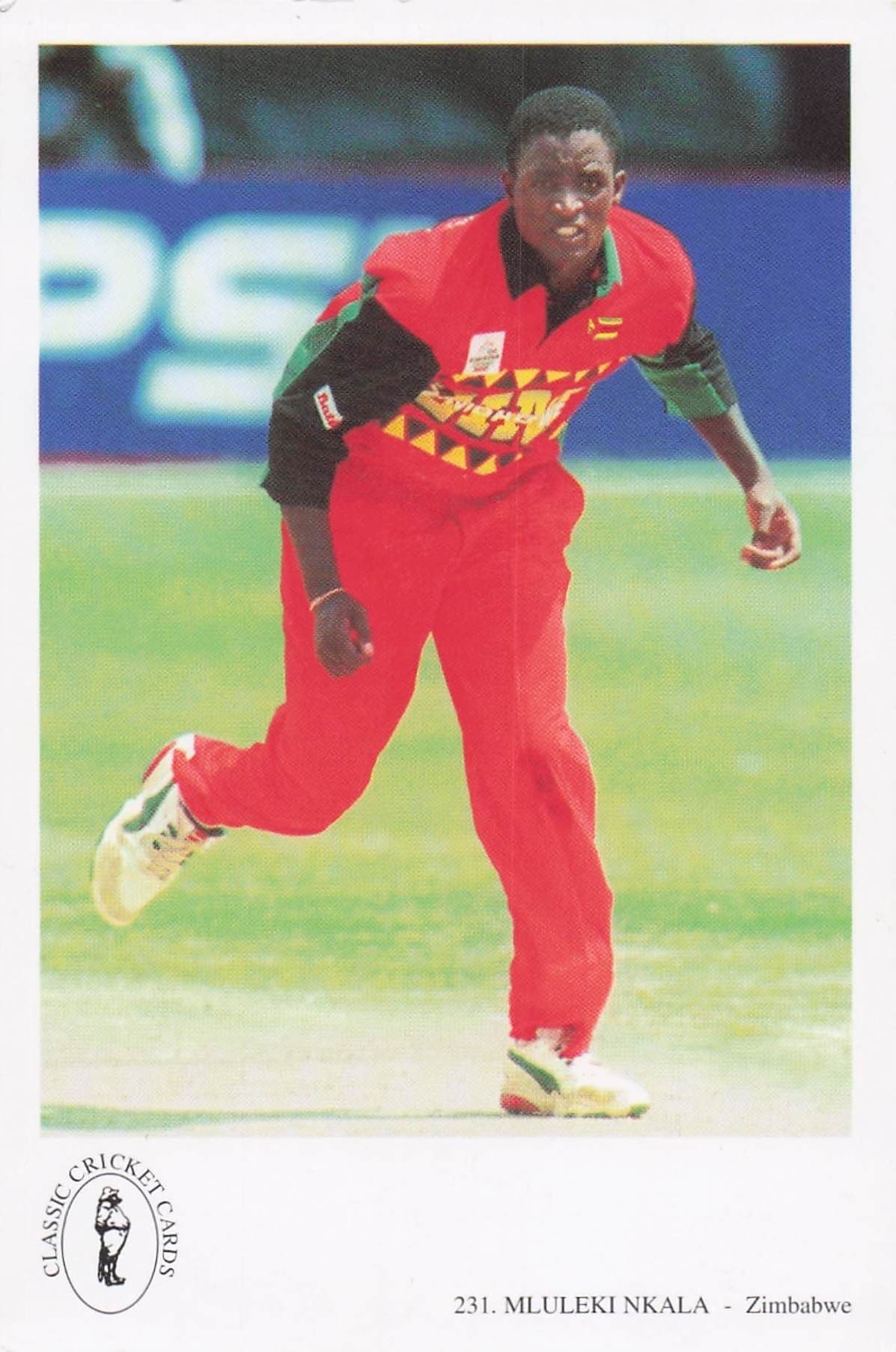 Mluleki Nkala Zimbabwe TCCB Classic Cricket Photo Postcard