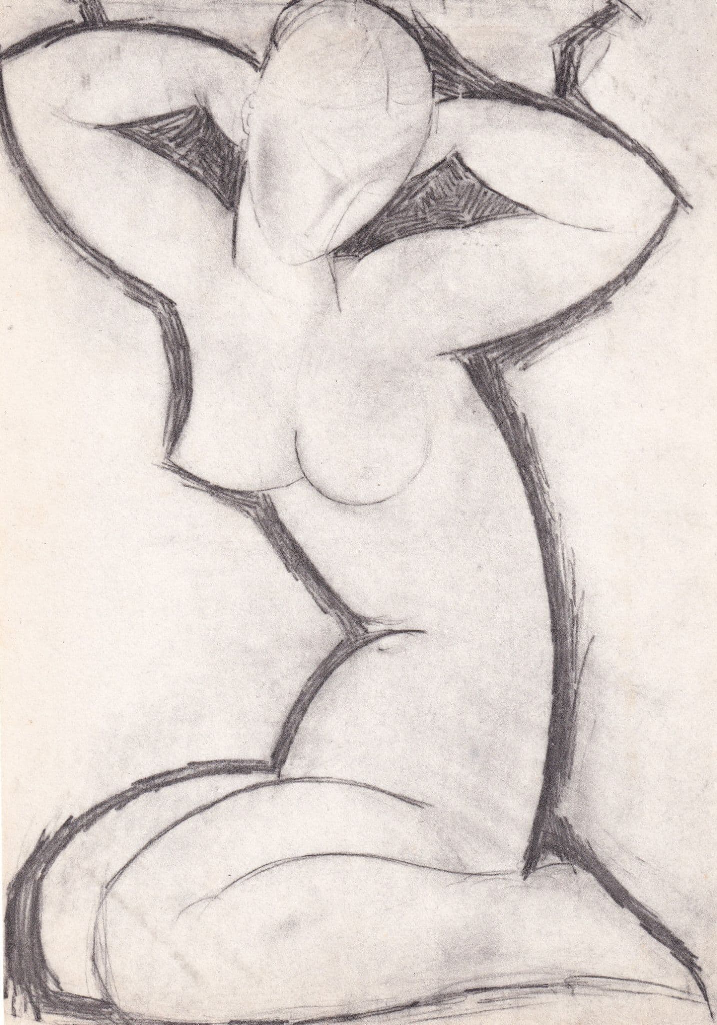Modigliani Caryatid Italian Painting Japanese Postcard