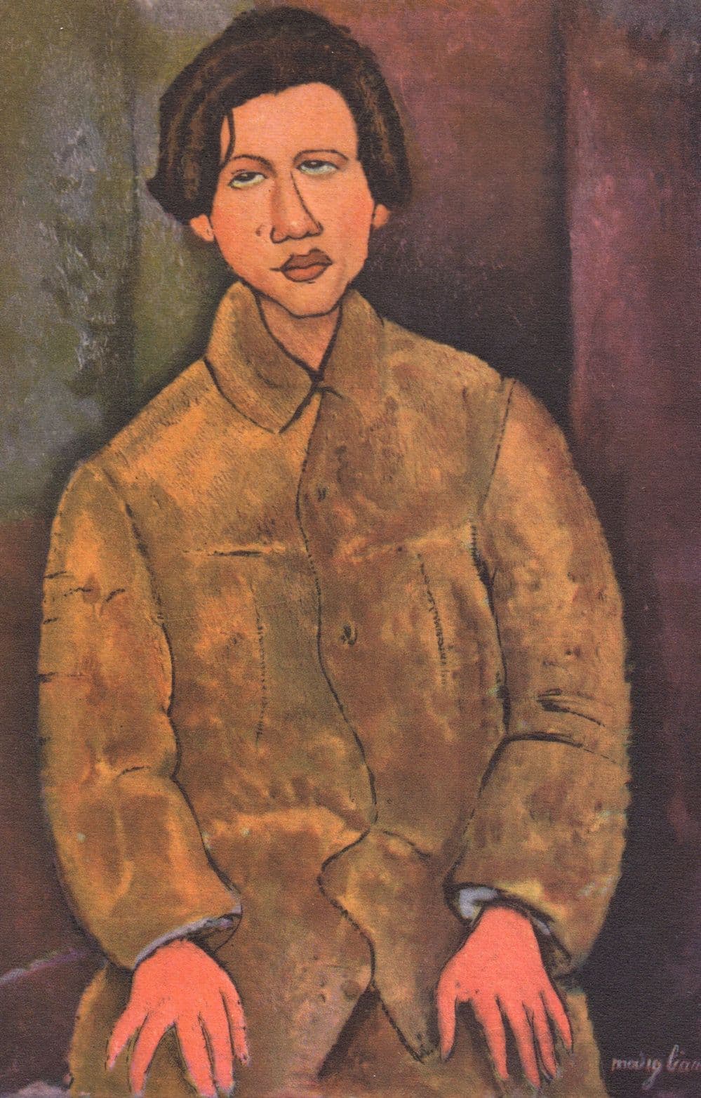 Modigliani Portrait Of Soutine Painting Postcard