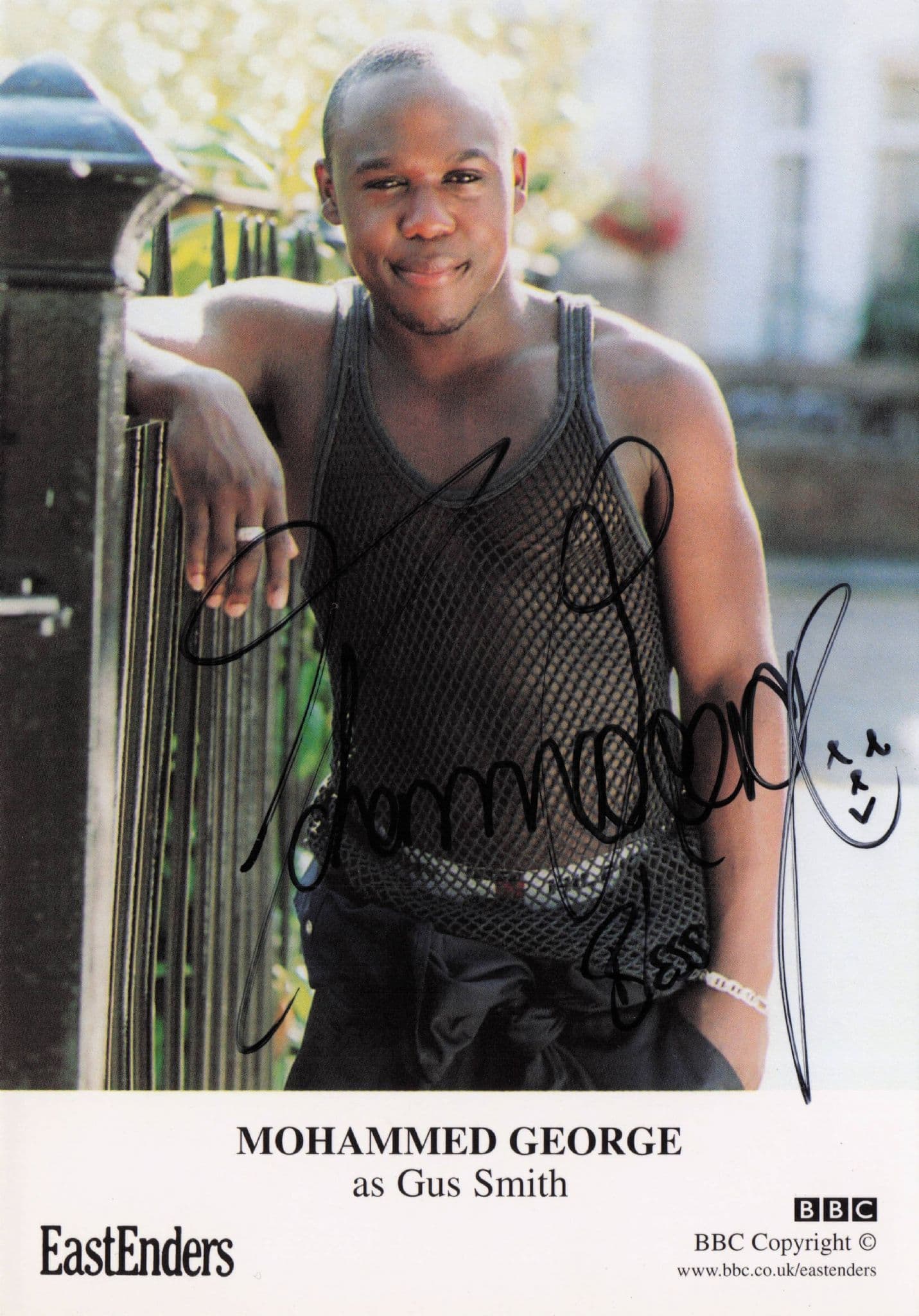 Mohammed George as Gus Smith Eastenders Hand Signed Cast Photo