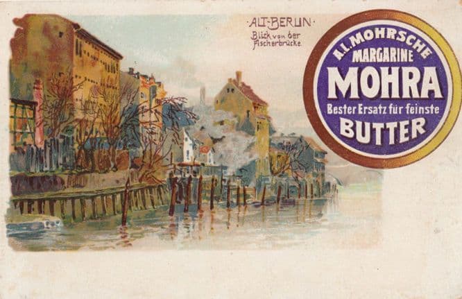 Mohra Butter Margarine Antique German Advertising Postcard